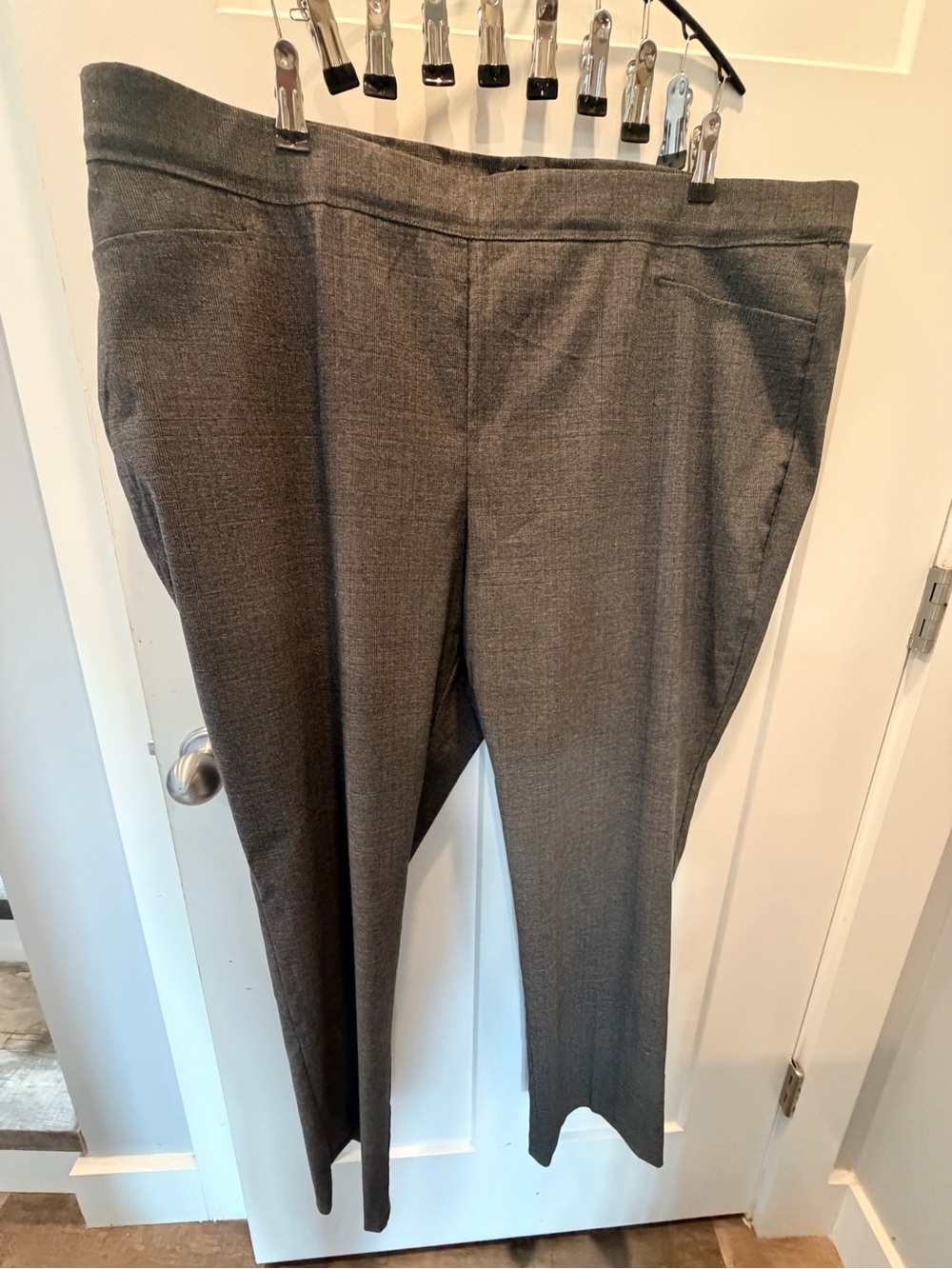 89th & Madison 22W Gray Career Pants Plus Size Stretch Dress Slacks Workwear